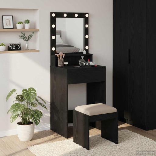 Masă de Machiaj Stejar Negru 50 x 41 x 135 cm Lemn compozit - WALTI WALTI