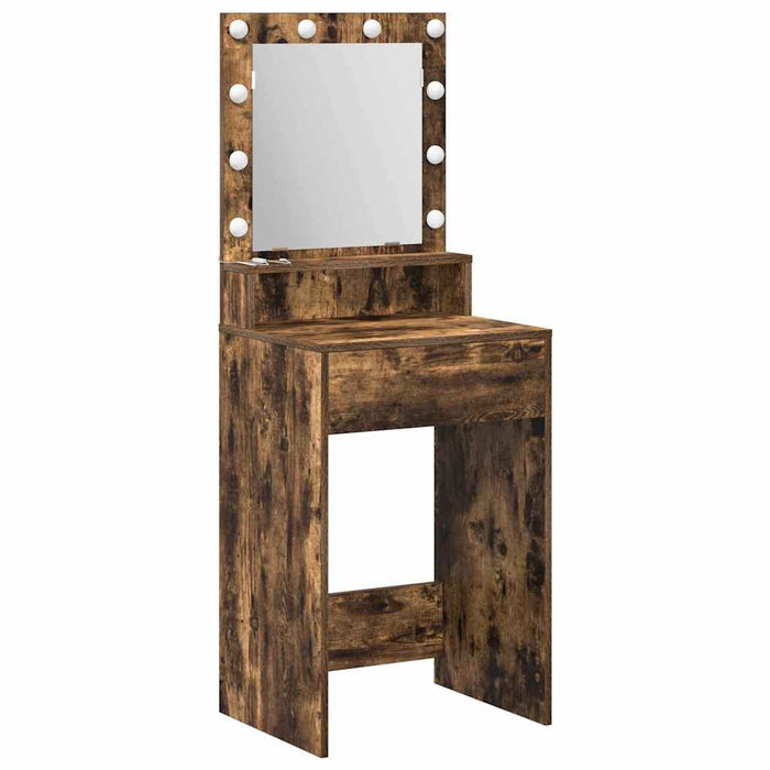 Masă de Machiaj Stejar fumuriu 50 x 41 x 135 cm Lemn compozit - WALTI WALTI