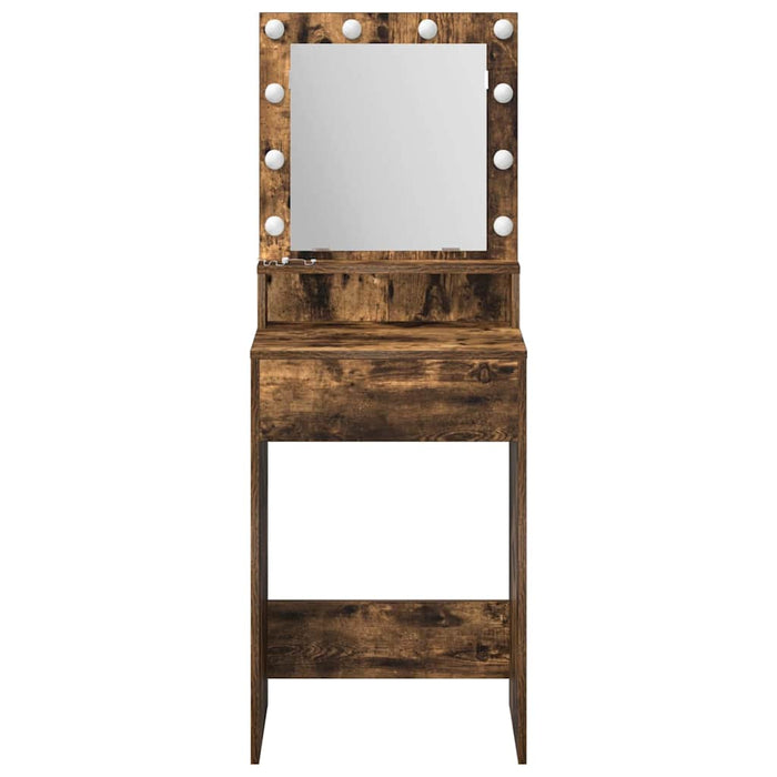 Masă de Machiaj Stejar fumuriu 50 x 41 x 135 cm Lemn compozit - WALTI WALTI