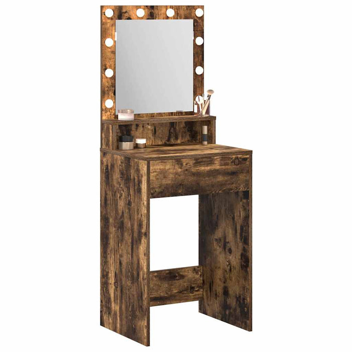 Masă de Machiaj Stejar fumuriu 50 x 41 x 135 cm Lemn compozit - WALTI WALTI