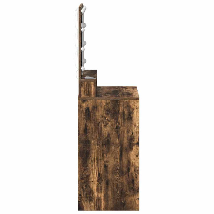 Masă de Machiaj Stejar fumuriu 50 x 41 x 135 cm Lemn compozit - WALTI WALTI