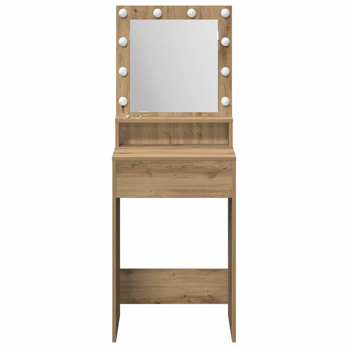 Masă de Machiaj Stejar Artizanal 50 x 41 x 135 cm Lemn compozit - WALTI WALTI
