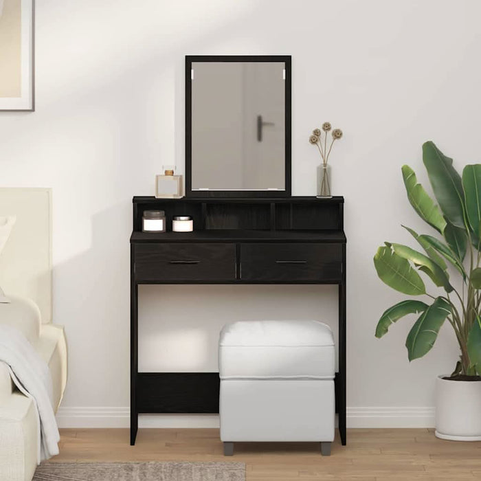 Masă de Machiaj Stejar Negru 79 x 41 x 140 cm Lemn compozit - WALTI WALTI