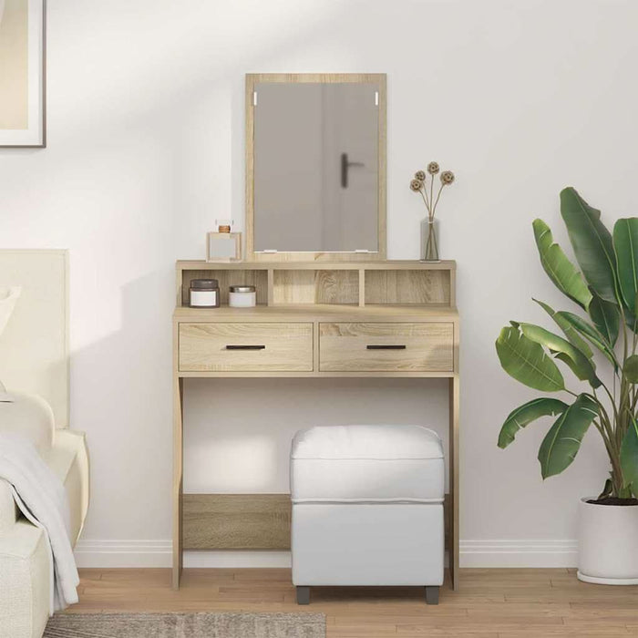 Masă de Machiaj Stejar Sonoma 79 x 41 x 140 cm Lemn compozit - WALTI WALTI