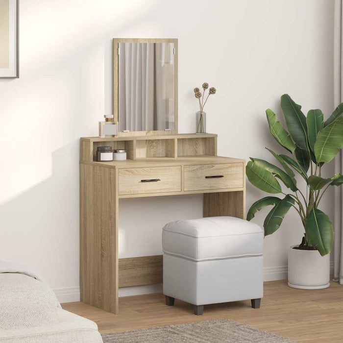 Masă de Machiaj Stejar Sonoma 79 x 41 x 140 cm Lemn compozit - WALTI WALTI