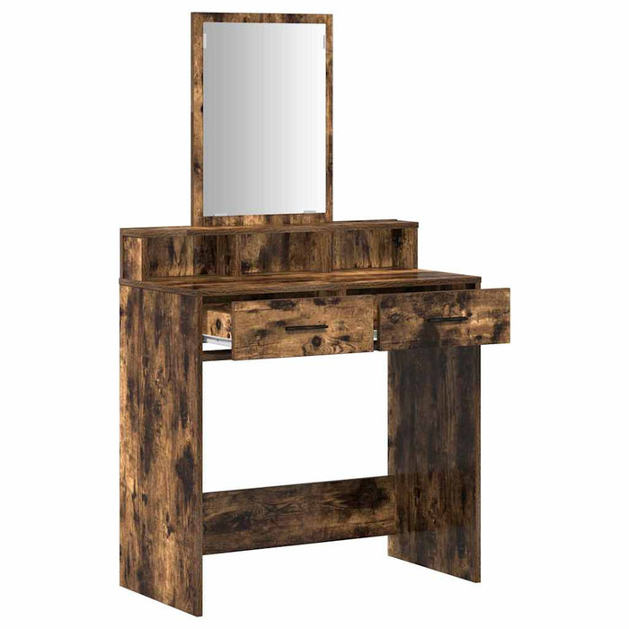 Masă de Machiaj Stejar fumuriu 79 x 41 x 140 cm Lemn compozit - WALTI WALTI