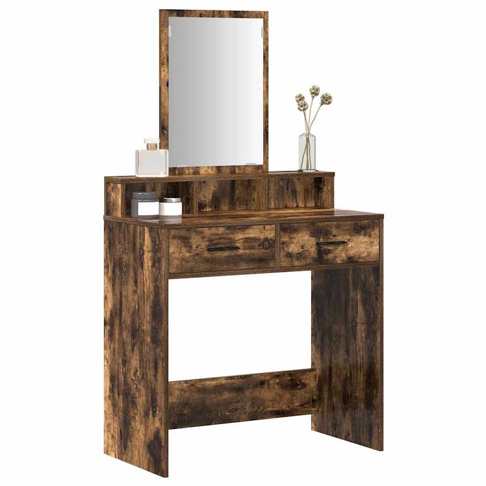 Masă de Machiaj Stejar fumuriu 79 x 41 x 140 cm Lemn compozit - WALTI WALTI