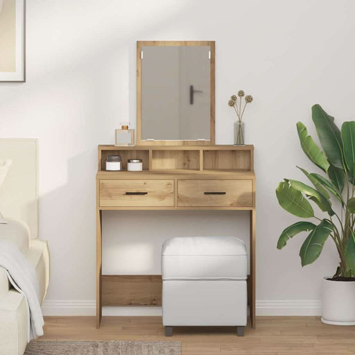 Masă de Machiaj Stejar Artizanal 79 x 41 x 140 cm Lemn compozit - WALTI WALTI