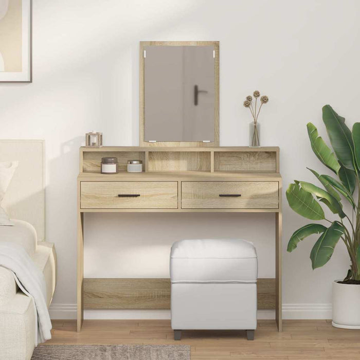 Masă de Machiaj Stejar Sonoma 100 x 41 x 140 cm Lemn compozit - WALTI WALTI