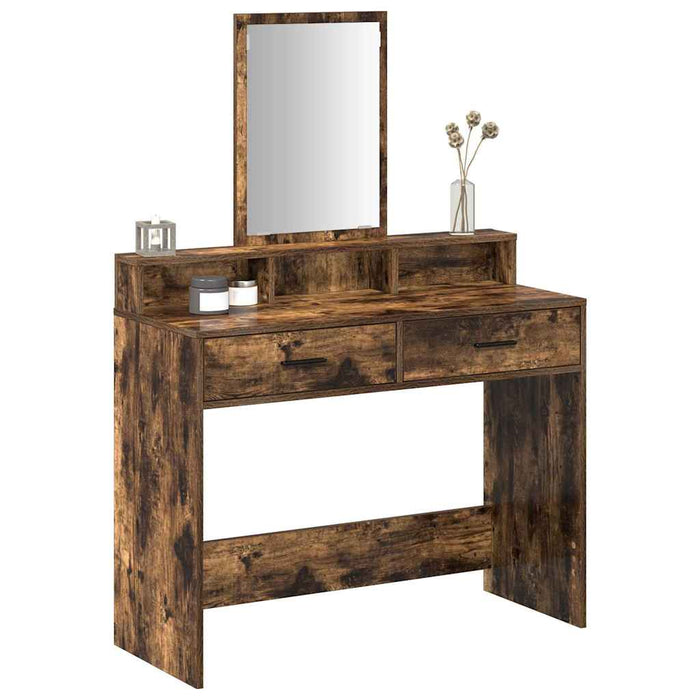 Masă de Machiaj Stejar fumuriu 100 x 41 x 140 cm Lemn compozit - WALTI WALTI