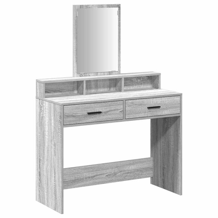 Masă de Machiaj Gri Sonoma 100 x 41 x 140 cm Lemn compozit - WALTI WALTI