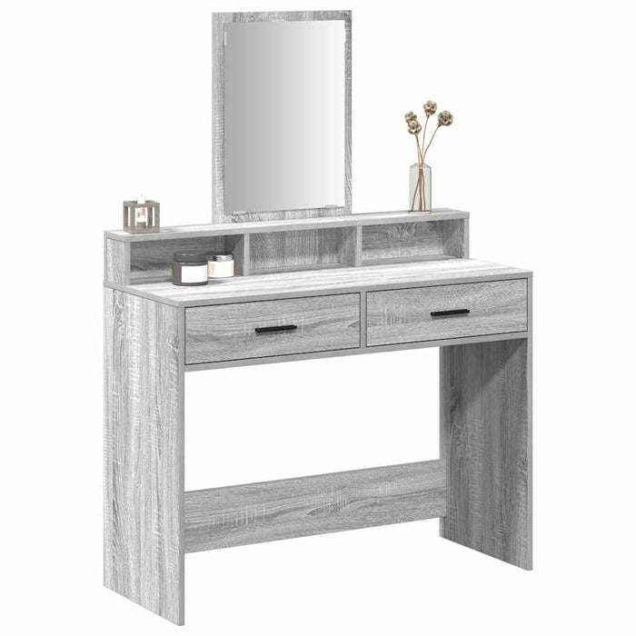 Masă de Machiaj Gri Sonoma 100 x 41 x 140 cm Lemn compozit - WALTI WALTI