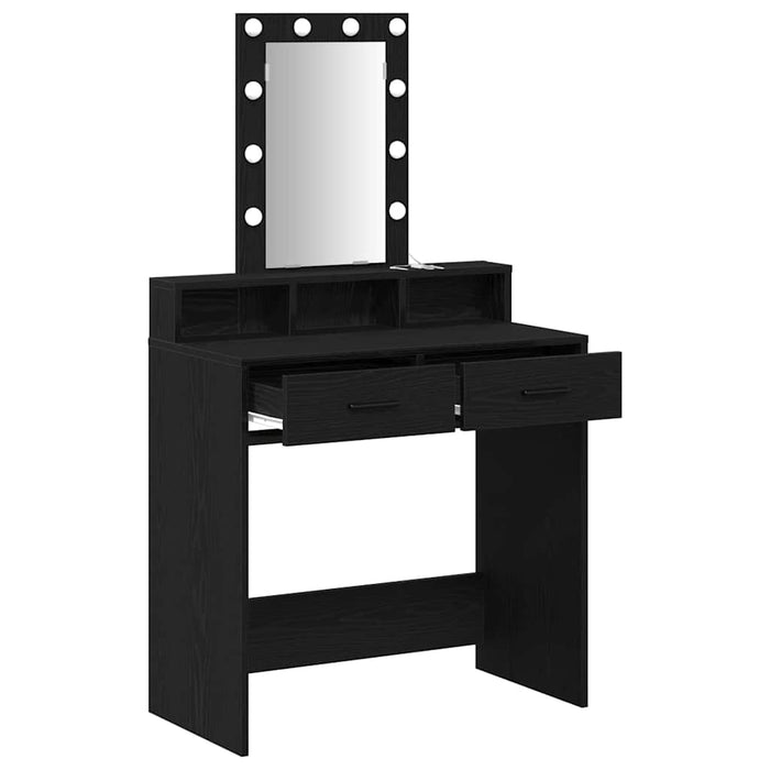 Masă de Machiaj cu sertar Negru 79 x 41 x 140 cm Lemn compozit - WALTI WALTI