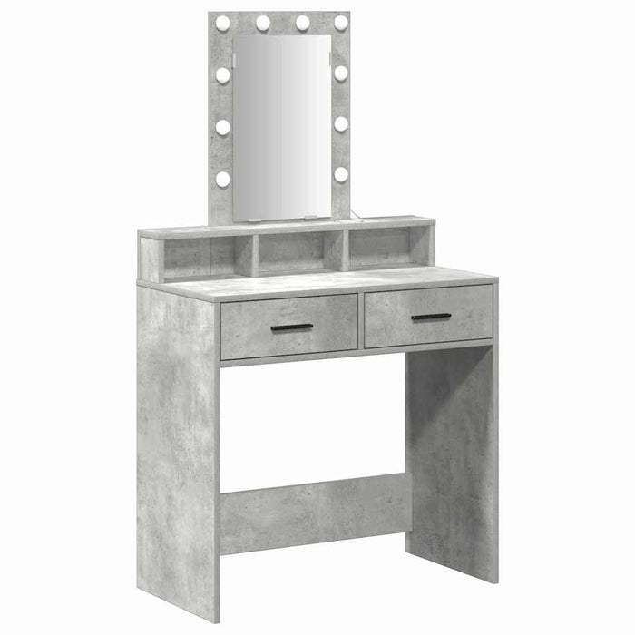Masă de Machiaj cu sertar Gri 79 x 41 x 140 cm Lemn compozit - WALTI WALTI