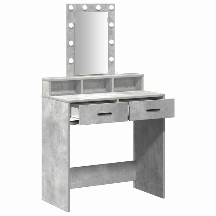 Masă de Machiaj cu sertar Gri 79 x 41 x 140 cm Lemn compozit - WALTI WALTI