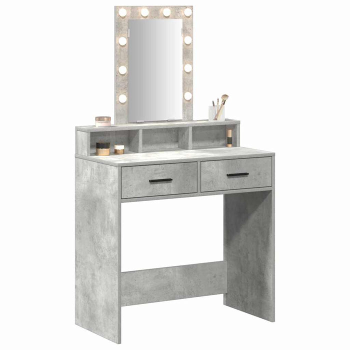 Masă de Machiaj cu sertar Gri 79 x 41 x 140 cm Lemn compozit - WALTI WALTI