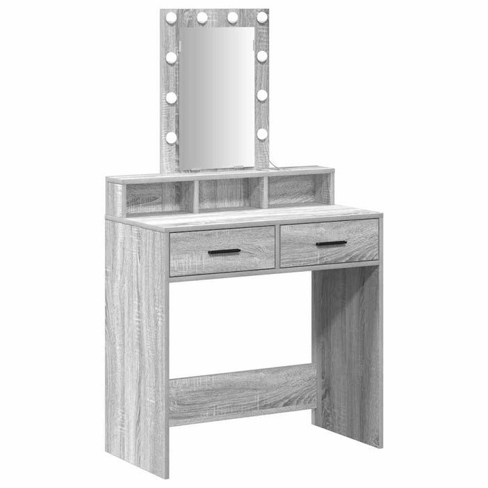 Masă de Machiaj cu sertar Gri 79 x 41 x 140 cm Lemn compozit - WALTI WALTI