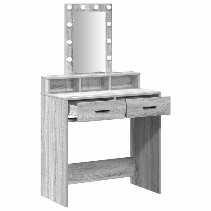 Masă de Machiaj cu sertar Gri 79 x 41 x 140 cm Lemn compozit - WALTI WALTI