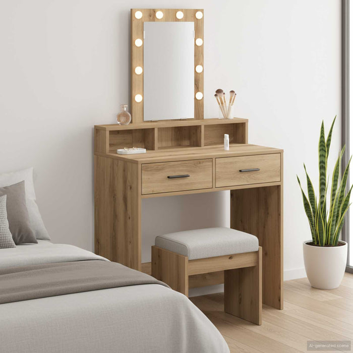 Masă de Machiaj cu sertar Maro 79 x 41 x 140 cm Lemn compozit - WALTI WALTI
