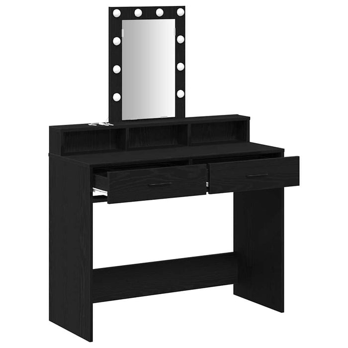 Masă de Machiaj cu sertar Negru 100 x 41 x 140 cm Lemn compozit - WALTI WALTI