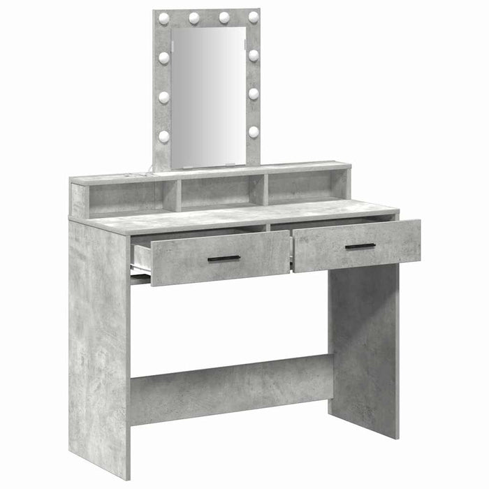 Masă de Machiaj cu sertar Gri 100 x 41 x 140 cm Lemn compozit - WALTI WALTI