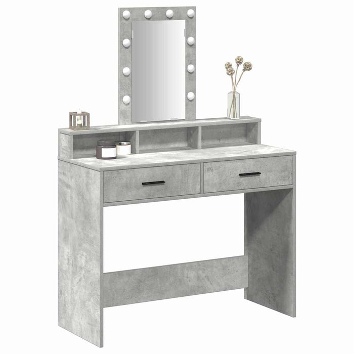 Masă de Machiaj cu sertar Gri 100 x 41 x 140 cm Lemn compozit - WALTI WALTI
