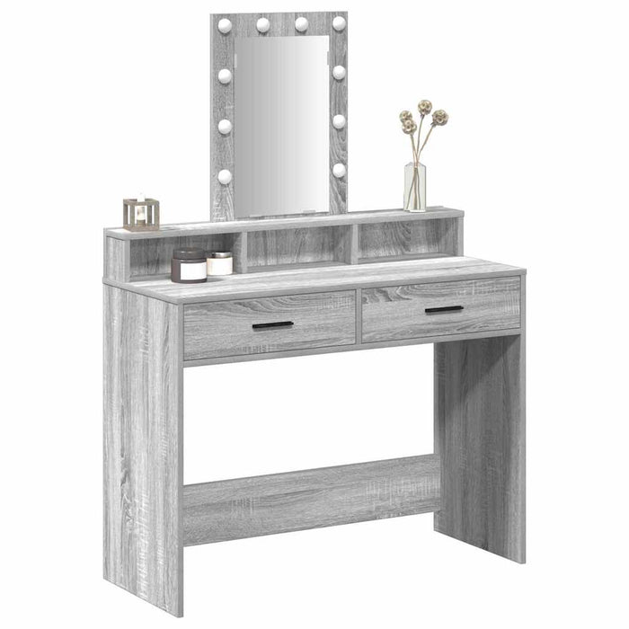 Masă de Machiaj cu sertar Gri 100 x 41 x 140 cm Lemn compozit - WALTI WALTI