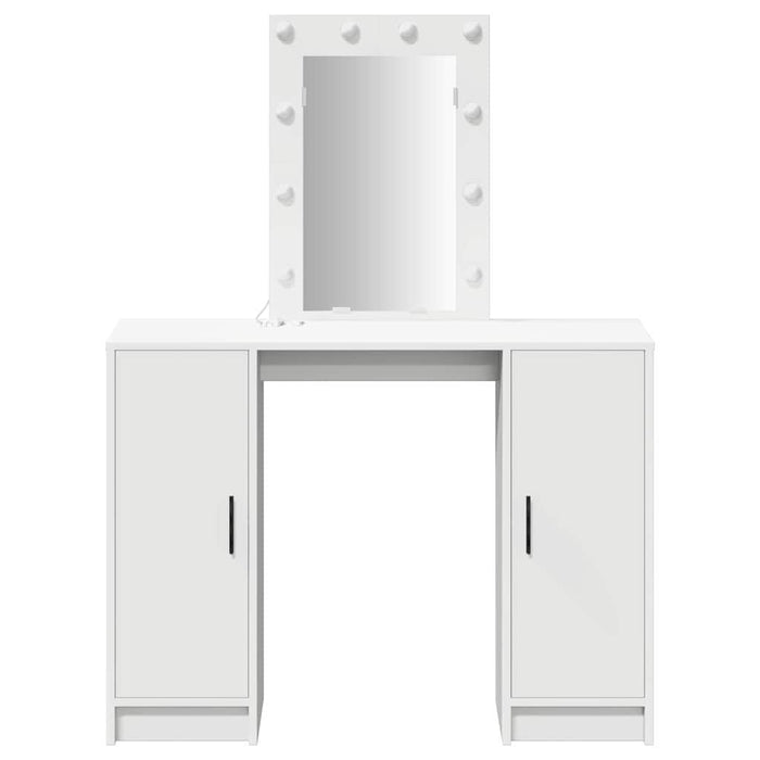 Masă de Machiaj cu ușă Alb 102 x 33 x 135 cm Lemn compozit - WALTI WALTI