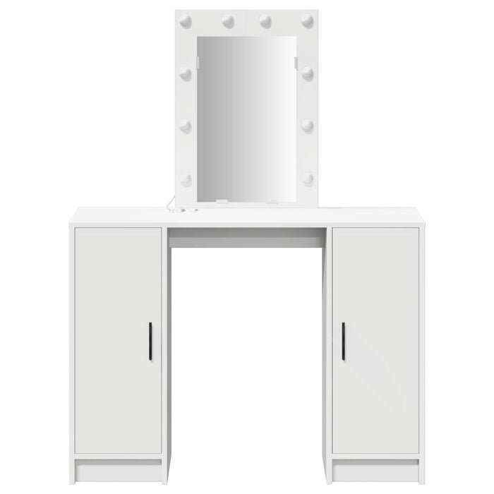 Masă de Machiaj cu ușă Alb 102 x 33 x 135 cm Lemn compozit - WALTI WALTI