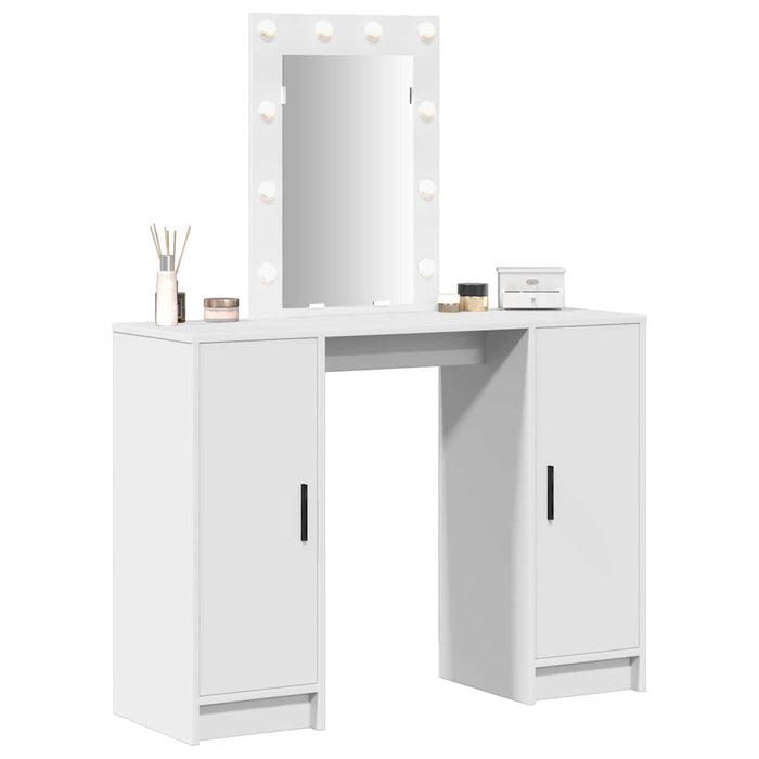 Masă de Machiaj cu ușă Alb 102 x 33 x 135 cm Lemn compozit - WALTI WALTI