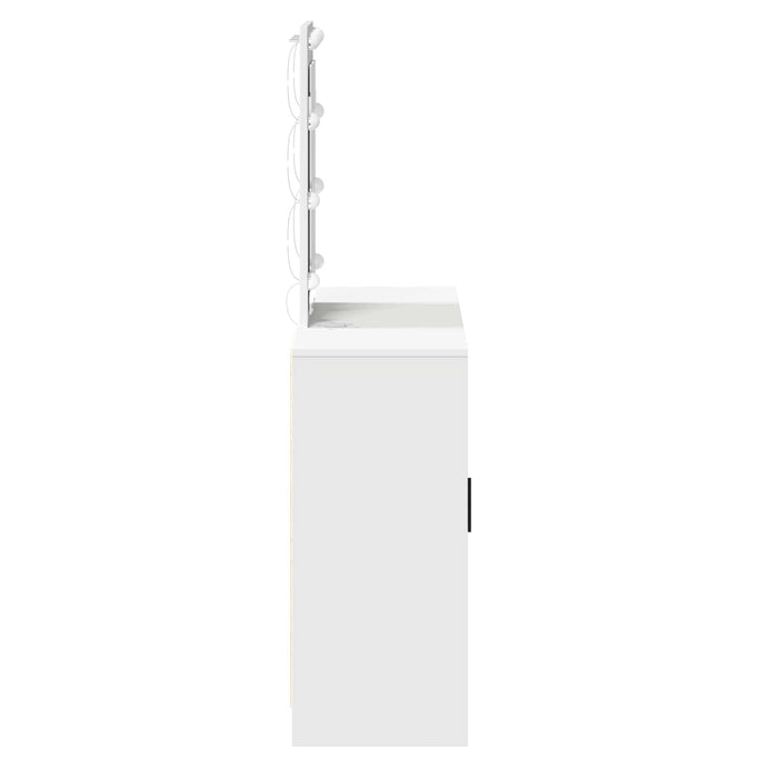 Masă de Machiaj cu ușă Alb 102 x 33 x 135 cm Lemn compozit - WALTI WALTI