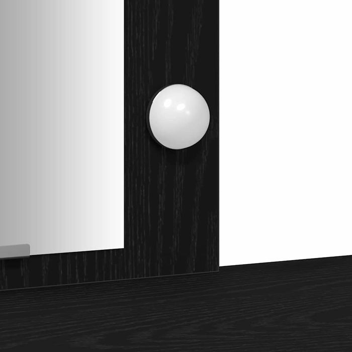 Masă de Machiaj cu ușă Negru 102 x 33 x 135 cm Lemn compozit - WALTI WALTI