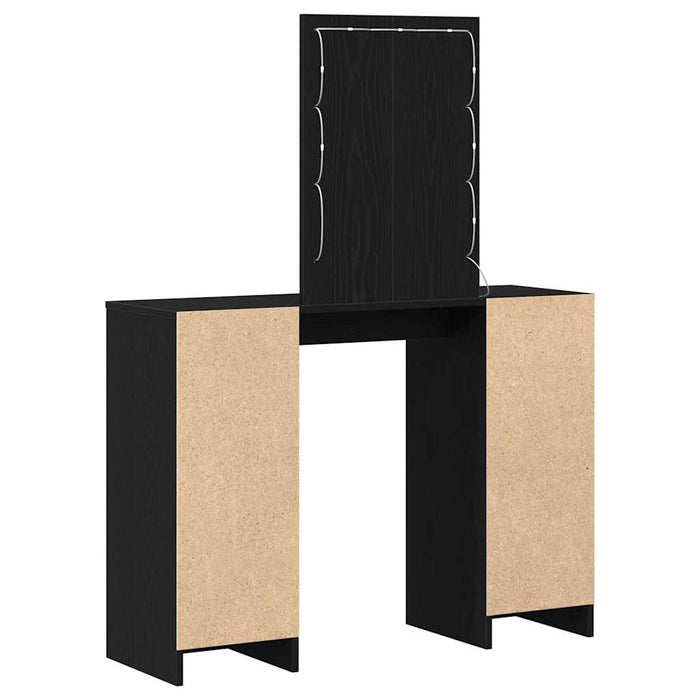 Masă de Machiaj cu ușă Negru 102 x 33 x 135 cm Lemn compozit - WALTI WALTI