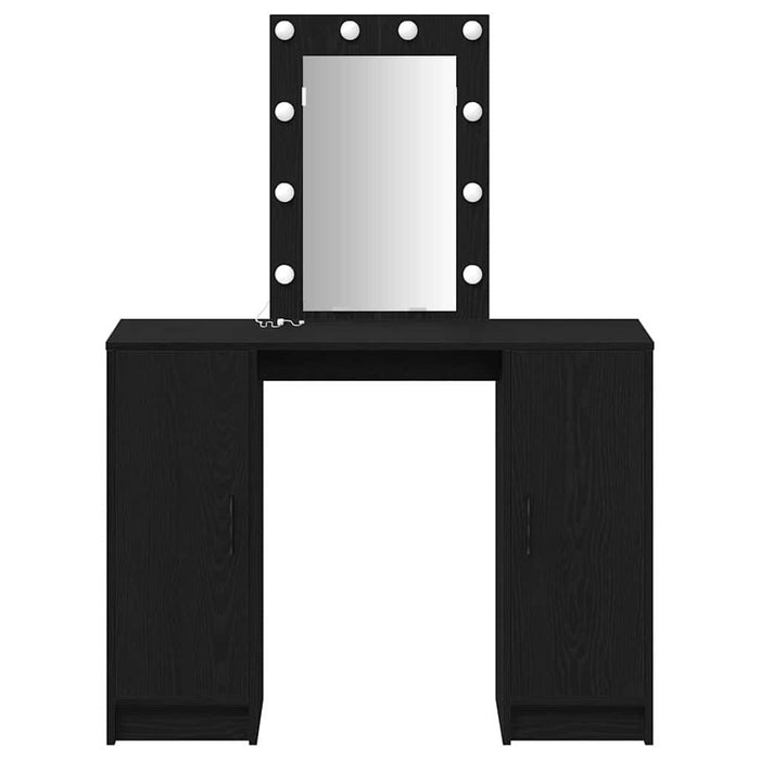 Masă de Machiaj cu ușă Negru 102 x 33 x 135 cm Lemn compozit - WALTI WALTI