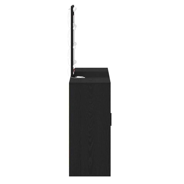 Masă de Machiaj cu ușă Negru 102 x 33 x 135 cm Lemn compozit - WALTI WALTI
