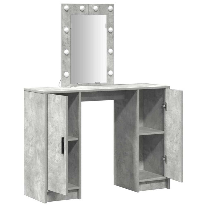 Masă de Machiaj Gri deschis 102 x 33 x 135 cm Lemn compozit - WALTI WALTI