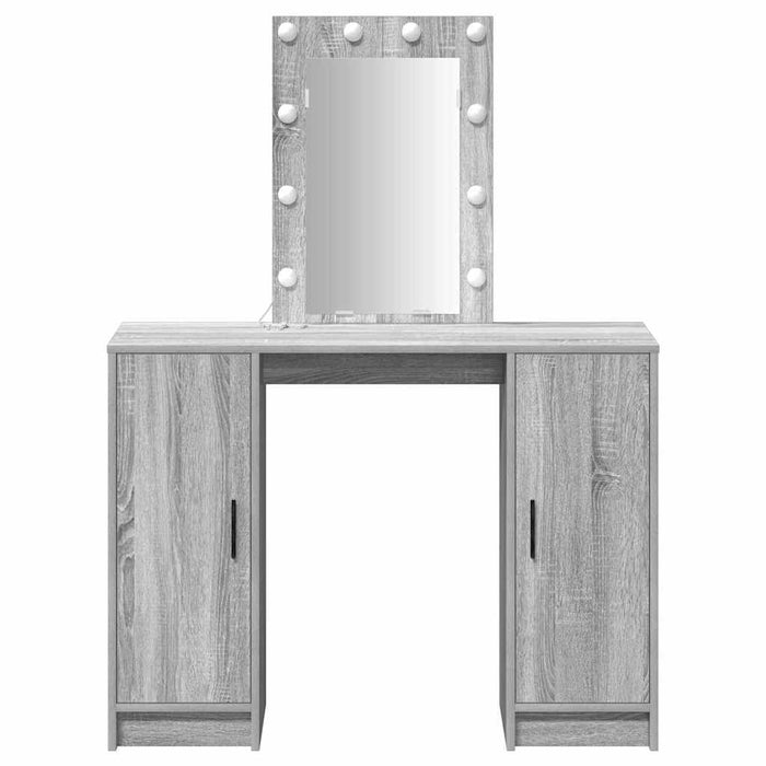Masă de Machiaj cu ușă Gri 102 x 33 x 135 cm Lemn compozit - WALTI WALTI