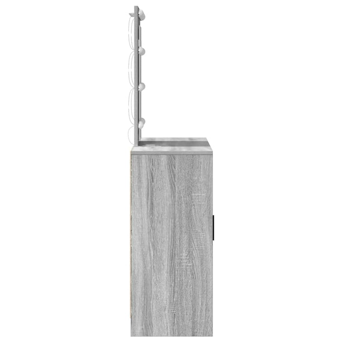 Masă de Machiaj cu ușă Gri 102 x 33 x 135 cm Lemn compozit - WALTI WALTI