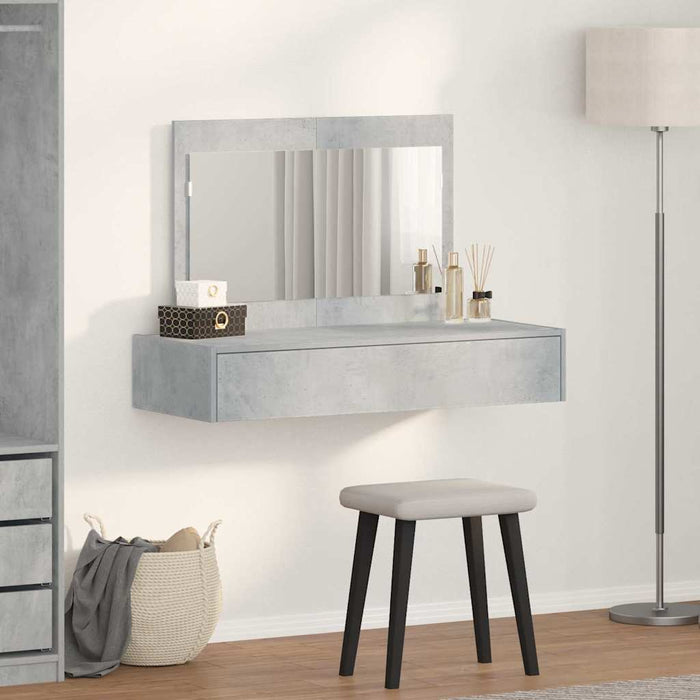 Masă de Machiaj cu sertar Gri 100 x 40 x 70 cm Lemn compozit - WALTI WALTI