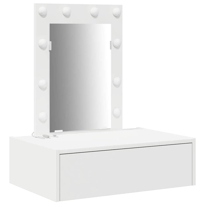Masă de Machiaj cu sertar Alb 60 x 40 x 70 cm Lemn compozit - WALTI WALTI