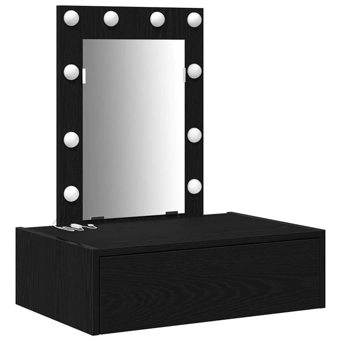 Masă de Machiaj cu sertar Negru 60 x 40 x 70 cm Lemn compozit - WALTI WALTI