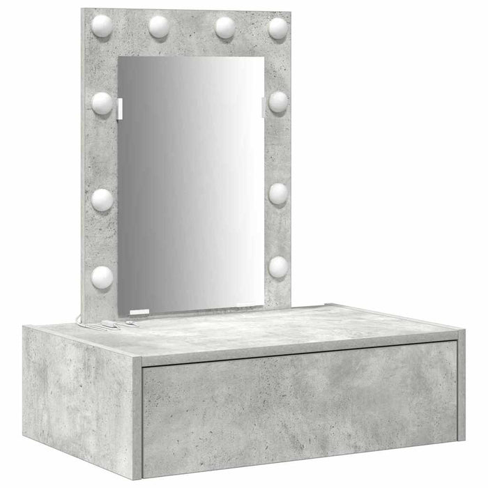 Masă de Machiaj cu sertar Gri 60 x 40 x 70 cm Lemn compozit - WALTI WALTI