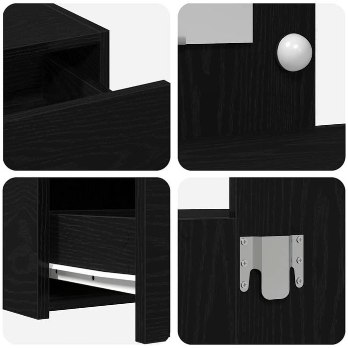Masă de Machiaj cu sertar Negru 83 x 40 x 70 cm Lemn compozit - WALTI WALTI