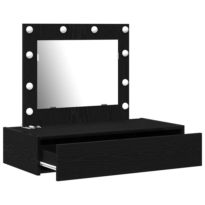 Masă de Machiaj cu sertar Negru 83 x 40 x 70 cm Lemn compozit - WALTI WALTI