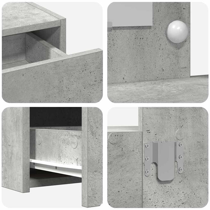 Masă de Machiaj cu sertar Gri 83 x 40 x 70 cm Lemn compozit - WALTI WALTI