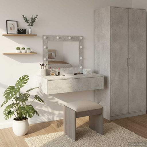Masă de Machiaj cu sertar Gri 83 x 40 x 70 cm Lemn compozit - WALTI WALTI