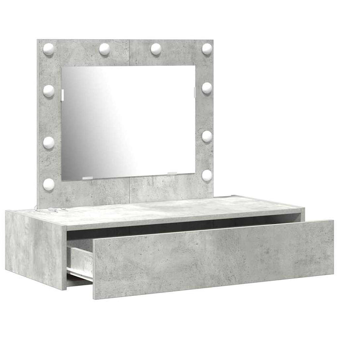 Masă de Machiaj cu sertar Gri 83 x 40 x 70 cm Lemn compozit - WALTI WALTI
