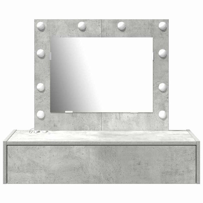 Masă de Machiaj cu sertar Gri 83 x 40 x 70 cm Lemn compozit - WALTI WALTI