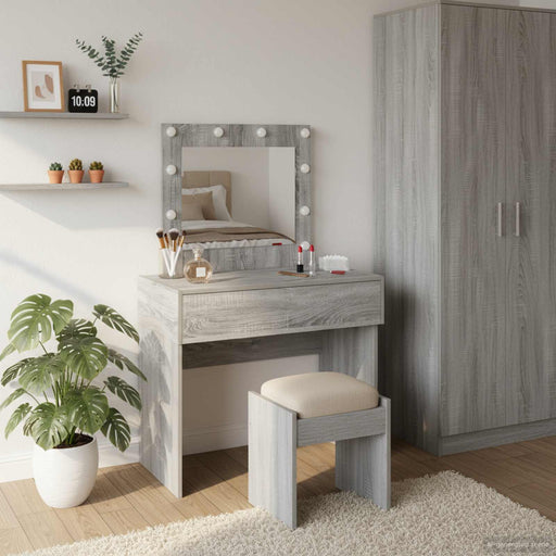 Masă de Machiaj cu sertar Gri 83 x 40 x 70 cm Lemn compozit - WALTI WALTI