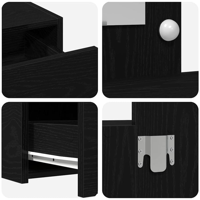 Masă de Machiaj cu sertar Negru 100 x 40 x 70 cm Lemn compozit - WALTI WALTI